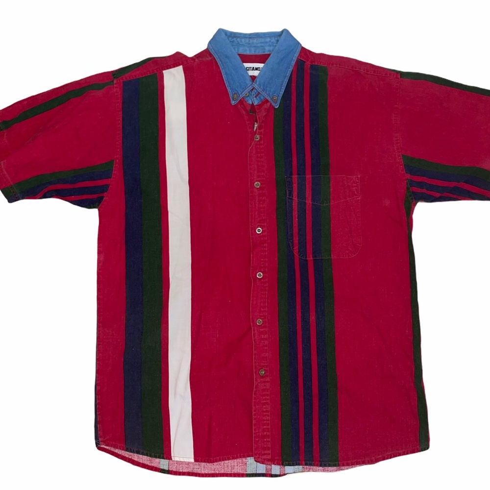 Vintage Gitano Button Down 90s Color block…